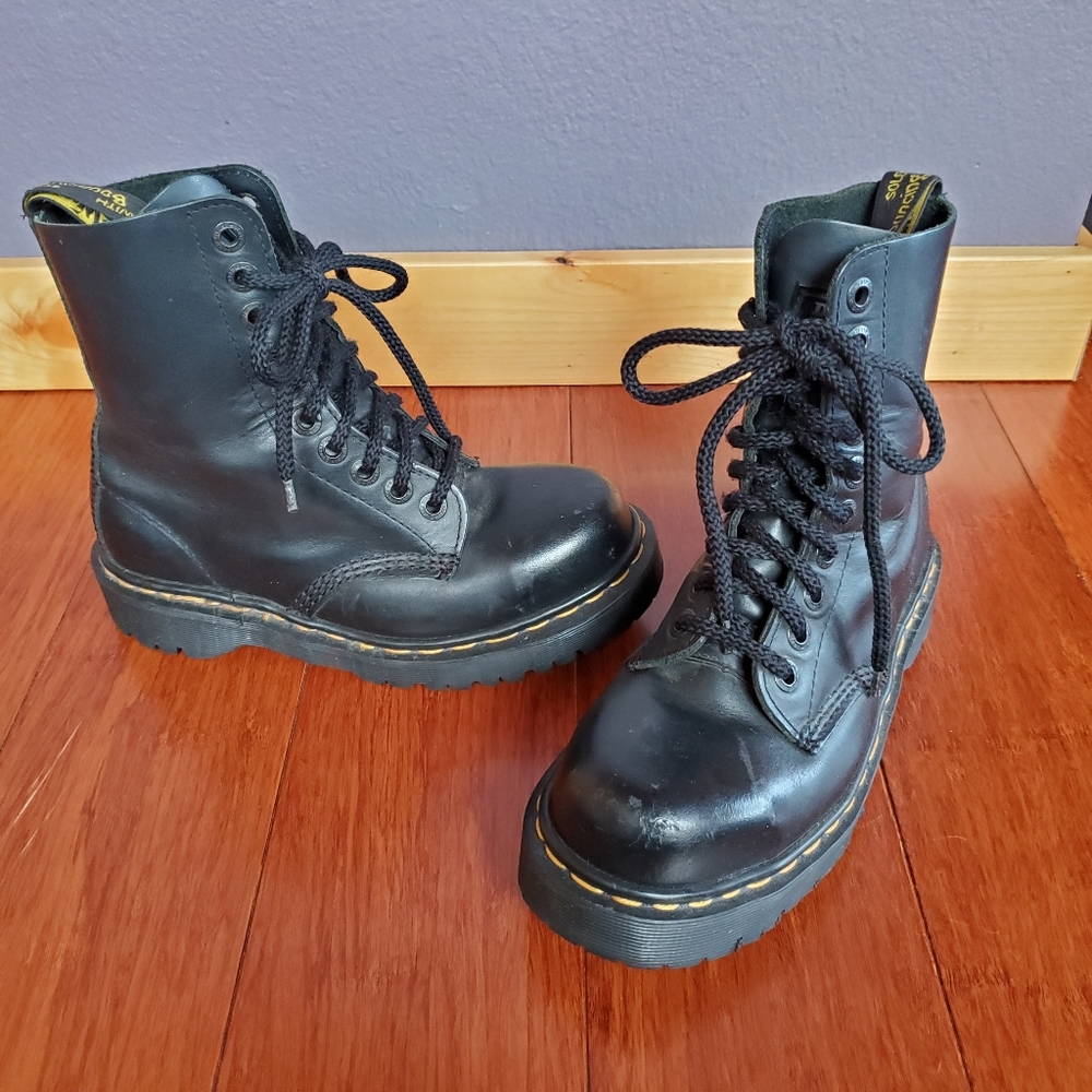 Vintage 90's Dr Martens 10-Eye Steel Toe Boots